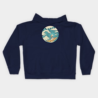 Music Kanagawa Wave by Tobe Fonseca Kids Hoodie